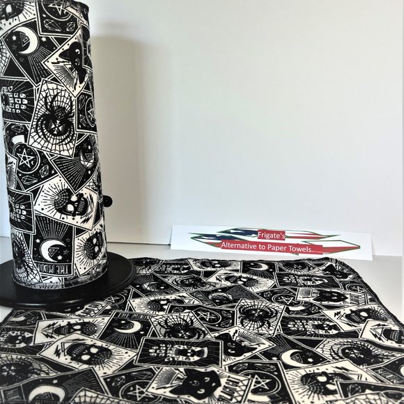 Halloween-Fall Reusable PaperLess Towels 1 Ply 12-12x15" Cleaning Cloth - Picture 1 of 3